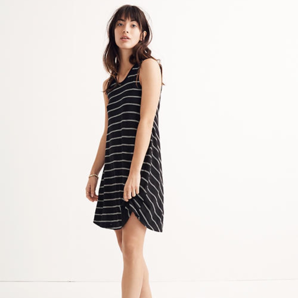 Madewell Highpoint Tank Dress in Hosta Stripe